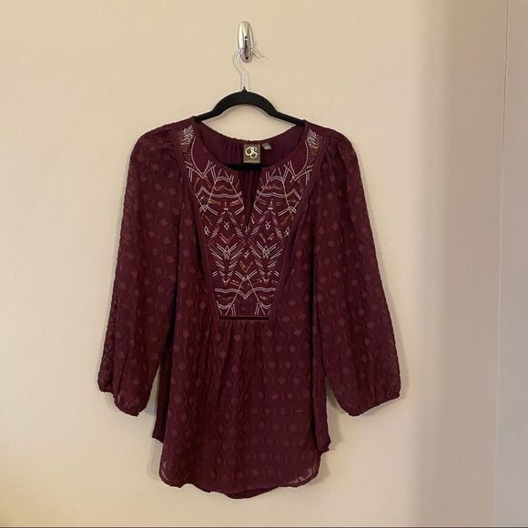 Anthro "One September" Madiran peasant blouse - Picture 3 of 11